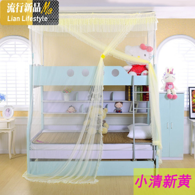 子母床蚊帐上下铺高低落地不锈钢支架1.5米1.2双层床儿童学生宿舍 三维工匠