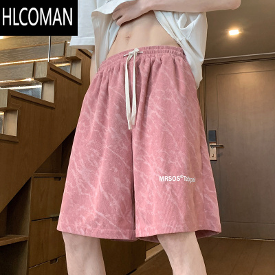 HLCOMAN休闲短裤男夏季2025新款oversize潮牌运动裤大裤衩沙滩五分裤子5