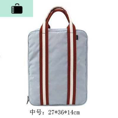 旅行袋手提包单肩男女斜挎登机行李包箱旅游多功能出短途旅行包NEW LAKE 浅灰中号(27*36*14cm)实男士手提包