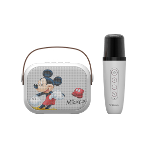 迪士尼KD34分体式无线蓝牙麦克风 音响 白色话筒K歌神器手机无线蓝牙家用唱歌儿童k歌