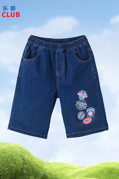 [1件3折]铅笔俱乐部童装2025夏装新款男童牛仔裤儿童中裤六分裤中大童短裤