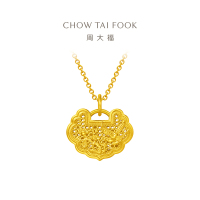 周大福传承系列黄金寓意喜上眉梢足金黄金吊坠(工费860)计价F222729