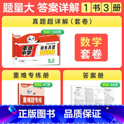 数学❤小升初真题[套卷]1本 小学升初中 [正版]2025小白鸥星空小升初真题卷数学语文英语毕业分班考试卷重点中学202