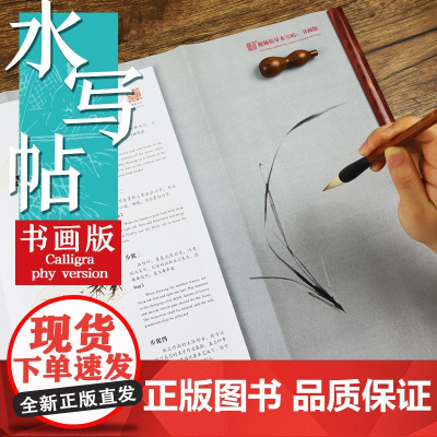 墨点字帖 视频指导水写帖书画版(水写布+毛笔)毛笔书法初学者临摹国画练习文房四宝套装双语版培训班教材楷书字帖