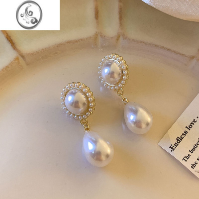 JiMi法式复古珍珠耳夹女无耳洞2023年新款潮小众简约防痛耳环气质耳饰
