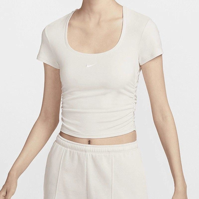 NIKE耐克短袖T恤运动休闲透气圆领短款女装上衣FZ7991-104 D