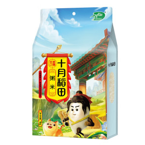 十月稻田(SHIYUEDAOTIAN)粥米 2斤 东北大米 香米 杂粮伴侣 切割小粒 真空包装