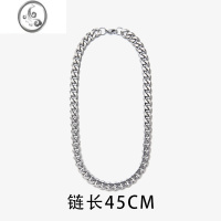 JiMiSAZ欧美钛钢古巴项链男高街嘻哈美式说唱百搭女链子潮牌锁骨配饰