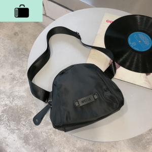 自制包包新款2020夏季潮范多功能黑色贝壳女包牛津布单肩斜挎包NEW LAKE 黑色收藏先发女斜挎包 黑色收藏先发