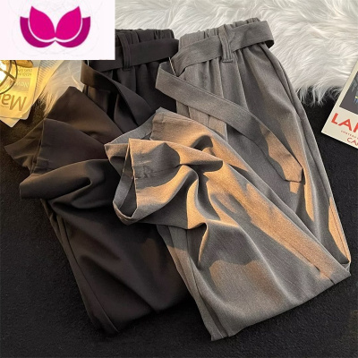 七斓灰色意式那不勒斯西裤高级感裤子男春季oversize垂坠感宽松直筒裤