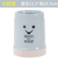 筷子篓置物架笼家用创意收纳盒厨房筒沥水快桶多功能放勺子的餐具 敬平 带盖筷子笼-北欧蓝筷笼