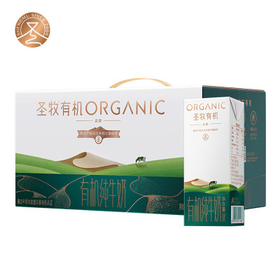 圣牧(shengmu) 有机 纯牛奶 品醇200ml*12包