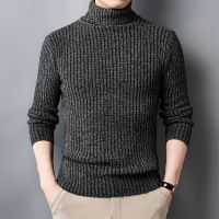 秋冬季新款高领毛衣男雪尼尔加厚保暖中年休闲内搭男士针织衫