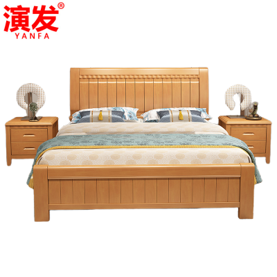 演发 床+2床头柜+床垫 1.2m 套