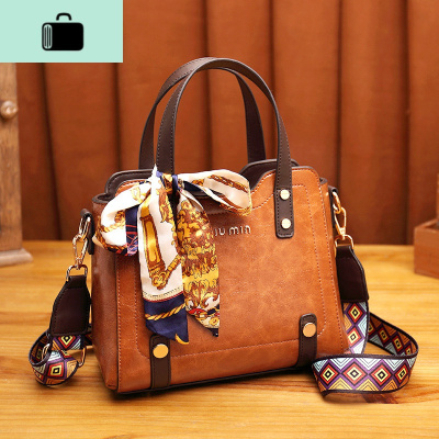 牛皮皮包包女包2020新款潮时尚大容量斜挎包女士大气单肩手提包NEW LAKE女士单肩包