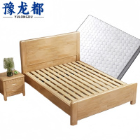 豫龙都床头柜床垫床实木套