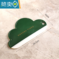 敬平硅胶刮水板家用卫生间浴室刮水器洗手洗漱台面清洁工具擦玻璃器 云朵刮水板[绿色]