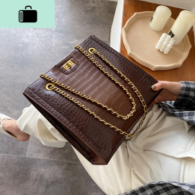 石头纹单肩包女包2020冬流行新款潮韩版百搭质感斜挎包时尚托特包NEW LAKE女斜挎包