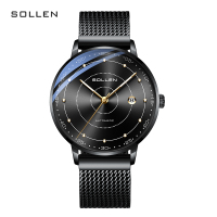 梭伦(SOLLEN)手表男士商务自动机械表时尚简约休闲精选学生夜光防水日历运动腕表男表SL-312