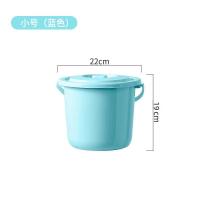 小水桶加厚带盖蓝色小号