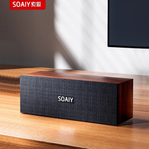 索爱(soaiy)SD-96电脑音响台式家用笔记本桌面专用低音炮木质有线USB小音箱 木纹色【纯净音质/立体声音】