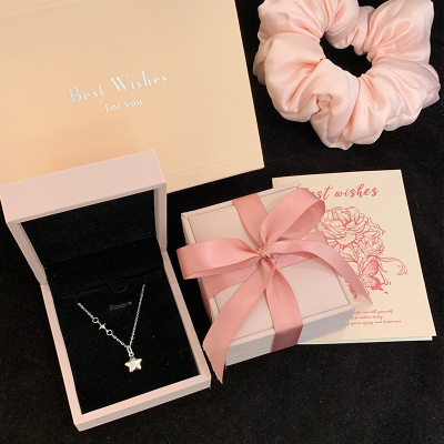 纯银五角星项链女款配裙子小众精致锁骨链星星颈链送闺蜜礼物送女朋友老婆情人节七夕生日礼物