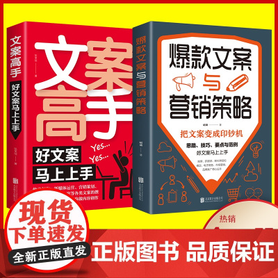 2册文案高手文案文案马上上手 案撰写策划实用文案与活动策划文案训练手册文案的基本修养文案素材广告电商文案新媒体运营书