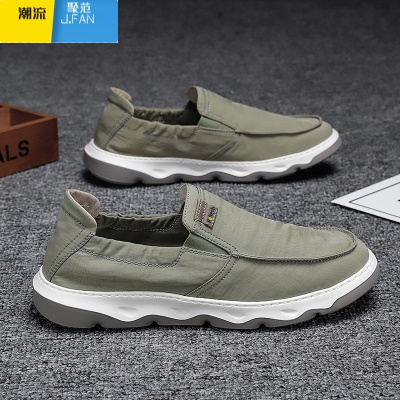 聚范老北京布鞋男士夏季一脚蹬男鞋冰丝透气薄款软底休闲懒人劳保鞋