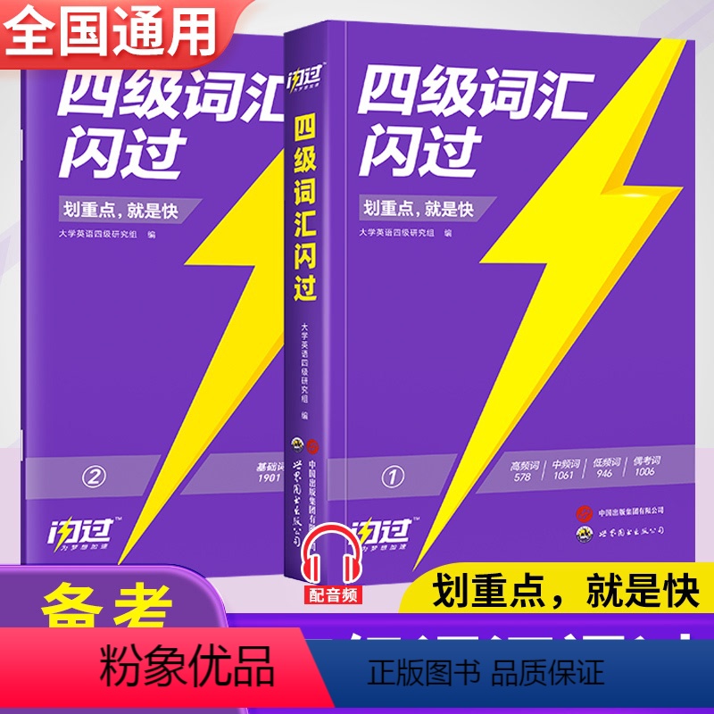 [正版]备考2023年12月四级词汇闪过乱序版词汇手册巨微英语四级真题精讲CET4 2023英语4级考试基础词偶考词词