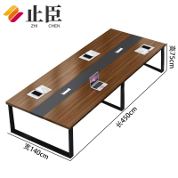 止臣 会议桌4.5m 现代简约会议桌接待洽谈桌培训桌贴木皮会议桌