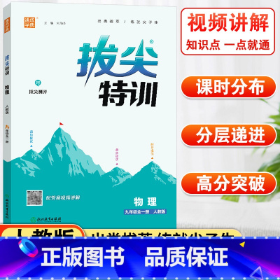 物理·全一册 九年级 [正版]2024版通成学典拔尖特训9年级物理人教版初三九年级全一册课后练习必刷题初中课时作业书同步