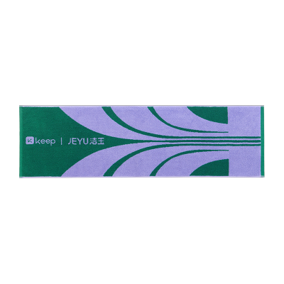 洁玉 KEEP联名款-自律随心7A级抗菌单条长绒棉运动巾盒装 J5905Y 不焦绿