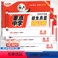 [套装语数英3本]名校真题·超详解 小学升初中 [正版]2024小白鸥小升初真题卷数学语文英语毕业分班考试卷重点中学20