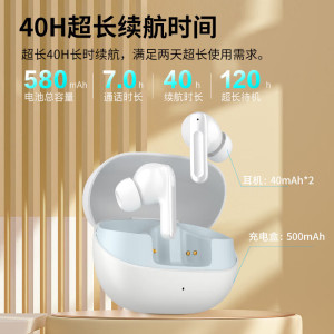 纽曼Q7真无线蓝牙耳机 ANC主动降噪耳机 运动跑步骑行通话降噪 入耳式低延迟长续航通用小米华为等 黑