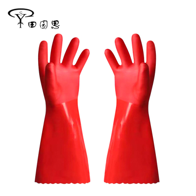 田园思 一体加绒乳胶手套 35CM 双