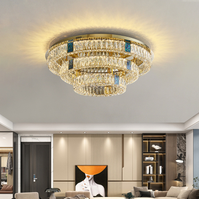 克罗斯塔 后现代轻奢水晶吸顶灯简约时尚客厅灯个性创意餐厅卧室变光灯具