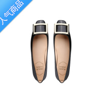 SUNTEK2023新品by rv经典方扣漆皮单鞋女高跟鞋浅口春夏粗跟平底鞋