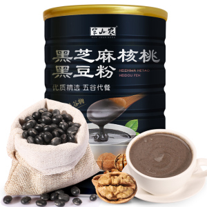 半山农 黑芝麻核桃黑豆粉 黑米桑葚五谷杂粮代餐粉 五谷养生营养品早餐冲饮谷物 600克