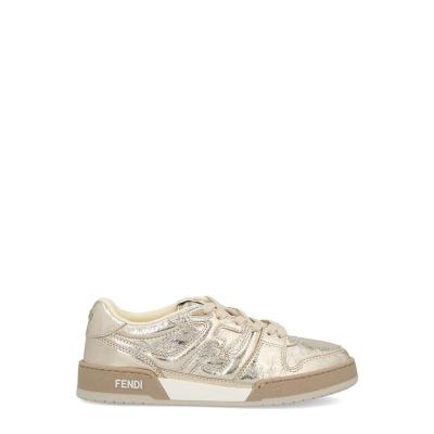 芬迪(FENDI)羊皮拼接运动休闲百搭女士跑鞋轻便舒适潮流白色情侣