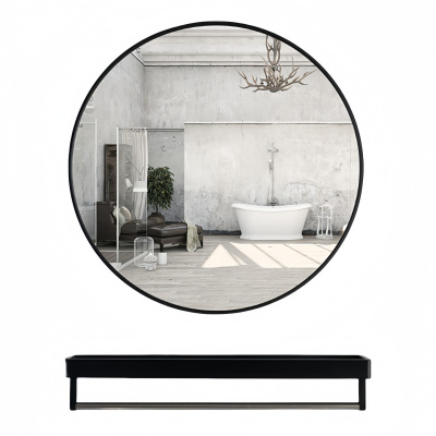 悦兴诚圆镜80cm+置物架套