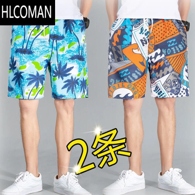 HLCOMAN新款男士夏季沙滩裤短裤男大码休闲五分裤大裤衩潮流男装宽松