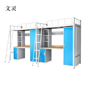 文灵厂家直销宿舍公寓床多功能组合床两人位连体公寓床多功能组合床 3980*2000*900 一张