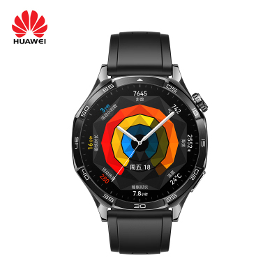 华为(HUAWEI)智能手表 黑色氟橡胶表带 擎云 H5556 VLI-B19B/个