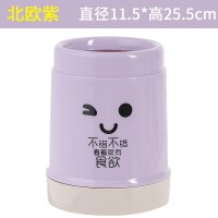 筷子篓置物架笼家用创意收纳盒厨房筒沥水快桶多功能放勺子的餐具 敬平 带盖筷子笼-北欧紫筷笼