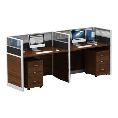 臻远 屏风办公桌 ZY-SRW-01 三聚氰胺板 2400*600*1100mm 双人位不含椅子