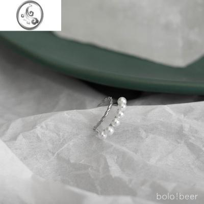 JiMibolo高级感双层法式珍珠耳骨夹无耳洞耳夹ins港风耳环女百搭耳饰