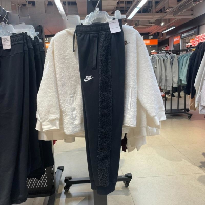 NIKE耐克长裤运动休闲加绒保暖针织大童裤DV3062-010 D