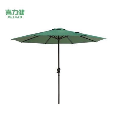 喜力健 户外休闲遮阳伞 D顶墨绿色-2.7米 把
