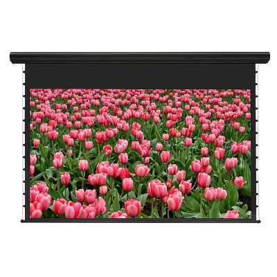 经科JK电动遥控拉线投影幕布H3-AT/2t拉绳透声幕编织白幕72寸4:3