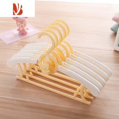 三维工匠儿童衣架小孩家用多伸缩衣挂宝宝婴儿衣服防滑小号晾衣架晒架